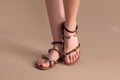 Alma Leather Toe-Strap Sandals - Amber