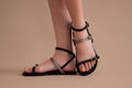 Vera Leather Multi-Strap Sandals - Onyx