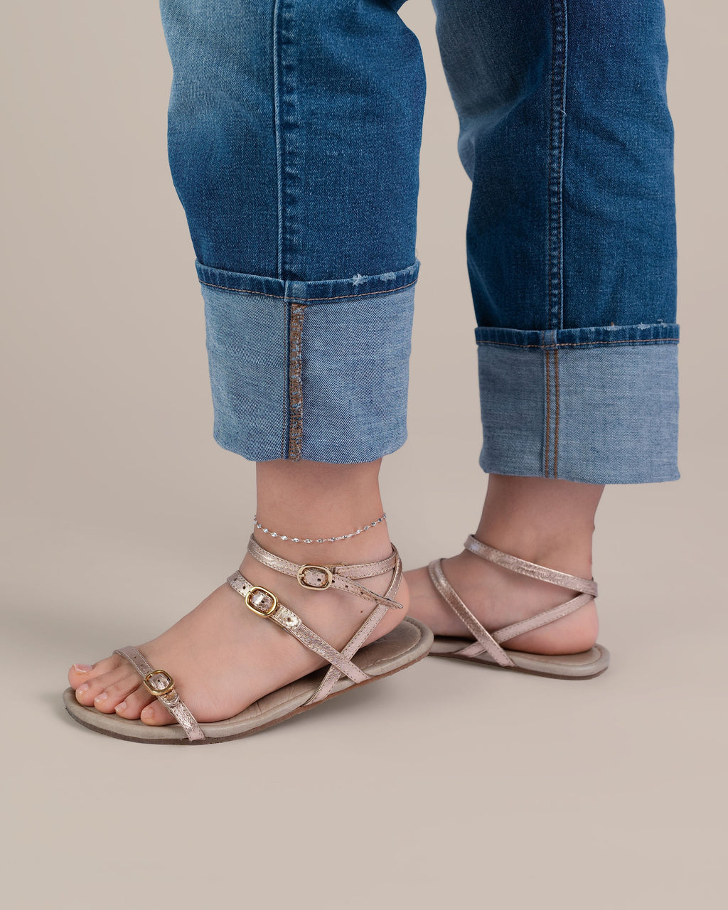 Sterling Silver Disc Chain Anklet