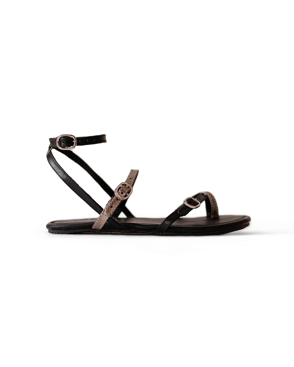 Alma Leather Toe-Strap Sandals - Onyx