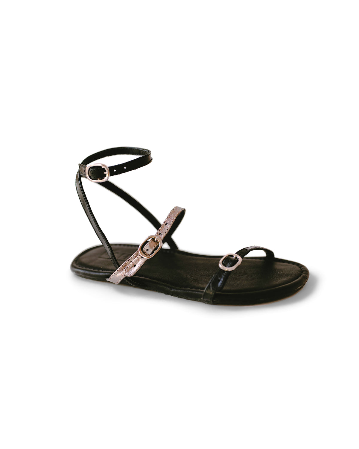 Vera Leather Multi-Strap Sandals - Onyx