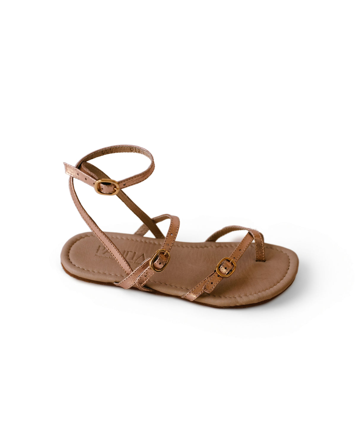Alma Leather Toe-Strap Sandals - Blush Gold